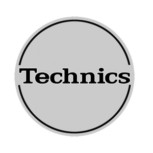 TECHNICS SLIPMAT SILVER/BLACK LOGO (Pair)