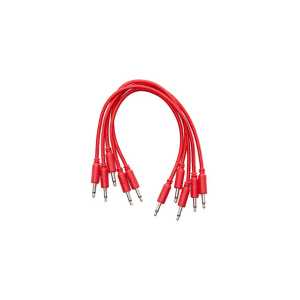 Erica Synths Braided Eurorack Patch Cables 20cm (5 pcs) (Red)