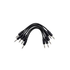 Erica Synths Braided Eurorack Patch Cables 10cm (5 pcs) (Black)