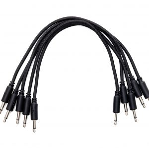 Erica Synths Braided Eurorack Patch Cables 20cm (5 pcs) (Black)