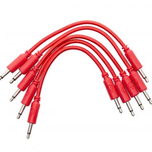 Erica Synths Braided Eurorack Patch Cables 10cm (5 pcs) (Red)