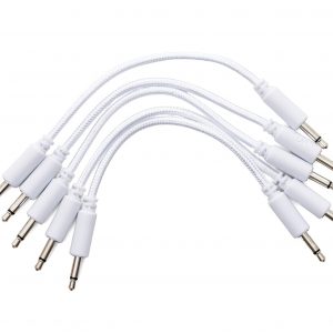 Erica Synths Braided Eurorack Patch Cables 10cm (5 pcs) (White)