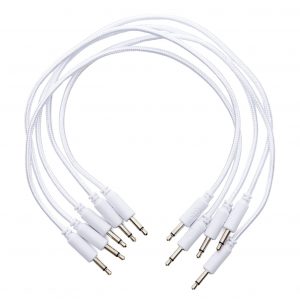 Erica Synths Braided Eurorack Patch Cables 20cm (5 pcs) (White)