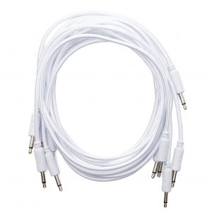Erica Synths Braided Eurorack Patch Cables 90cm (5 pcs) (White)
